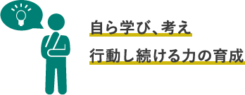 自ら学び、考え行動し続ける力の育成